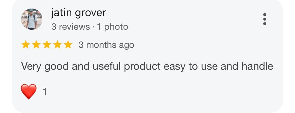 Customer Google review 1