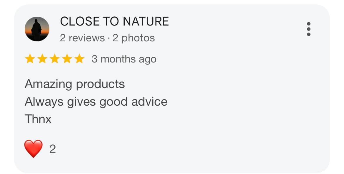 Customer Google review 10