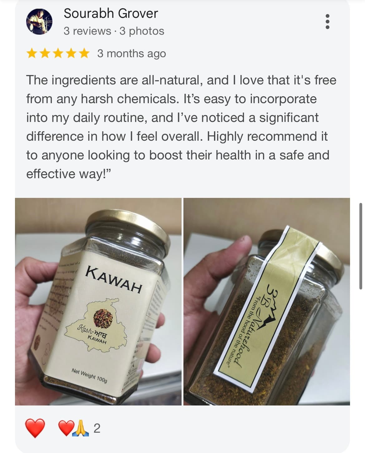 Customer Google review 5