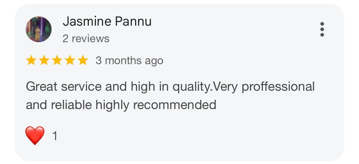 Customer Google review 8